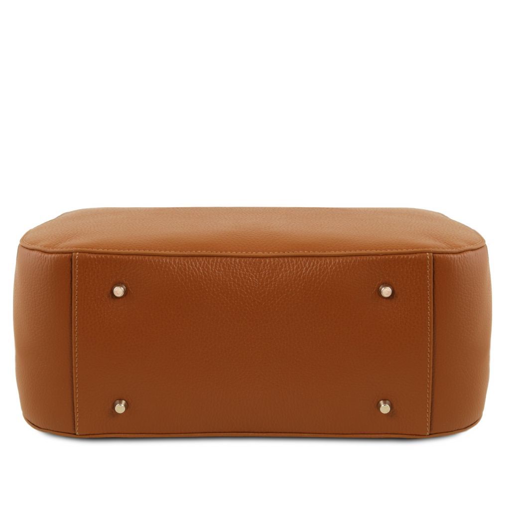 camelia-leather-handbag-tl141728 - Konjakki - kuva 3