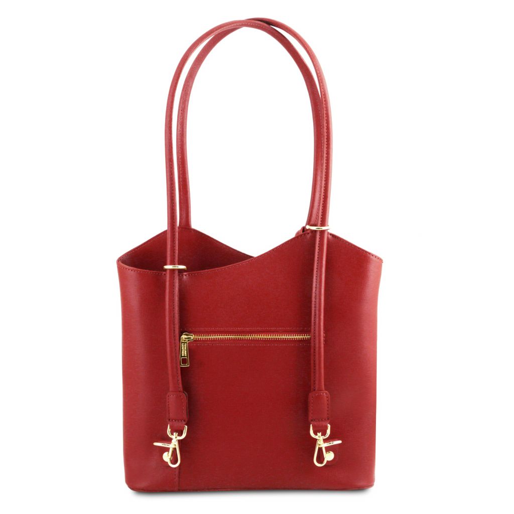 patty-saffiano-leather-convertible-backpack-shoulderbag-tl141455 - Punainen - kuva 3