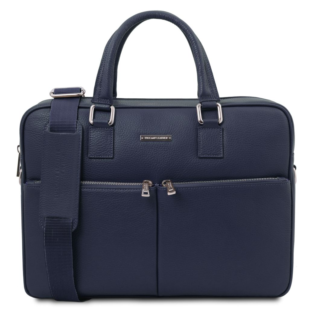 treviso-leather-laptop-briefcase-tl142546 - Tummansininen
