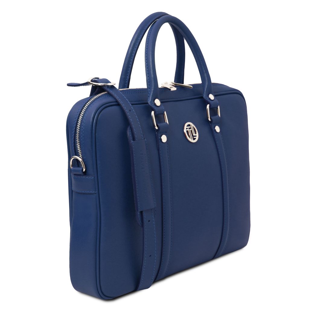 prato-exclusive-saffiano-leather-laptop-case-tl142453 - Tummansininen - kuva 2