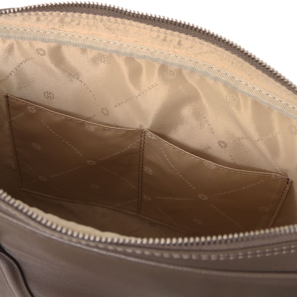prato-exclusive-saffiano-leather-laptop-case-tl142453 - Tumma taupe - kuva 5
