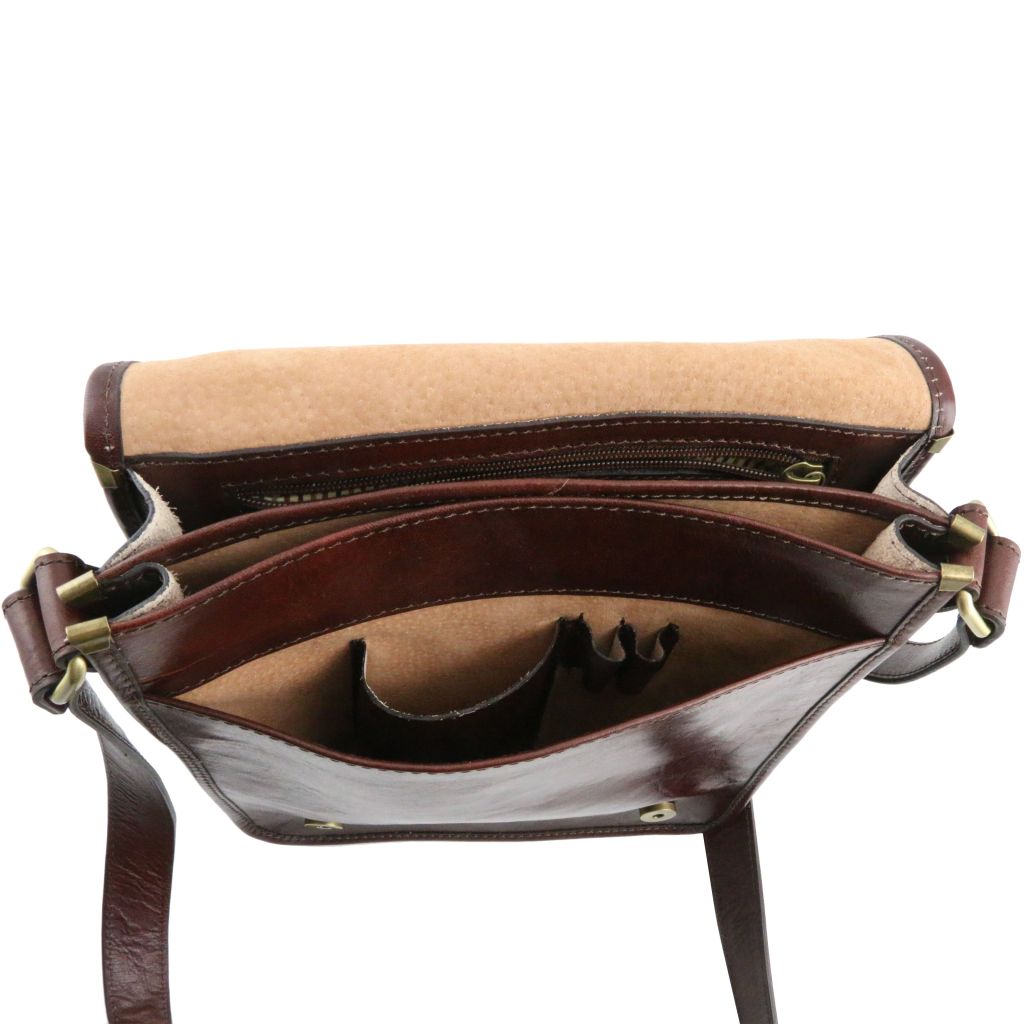 tl-messenger-two-compartments-leather-shoulder-bag-tl141255 - Tummanruskea - kuva 6