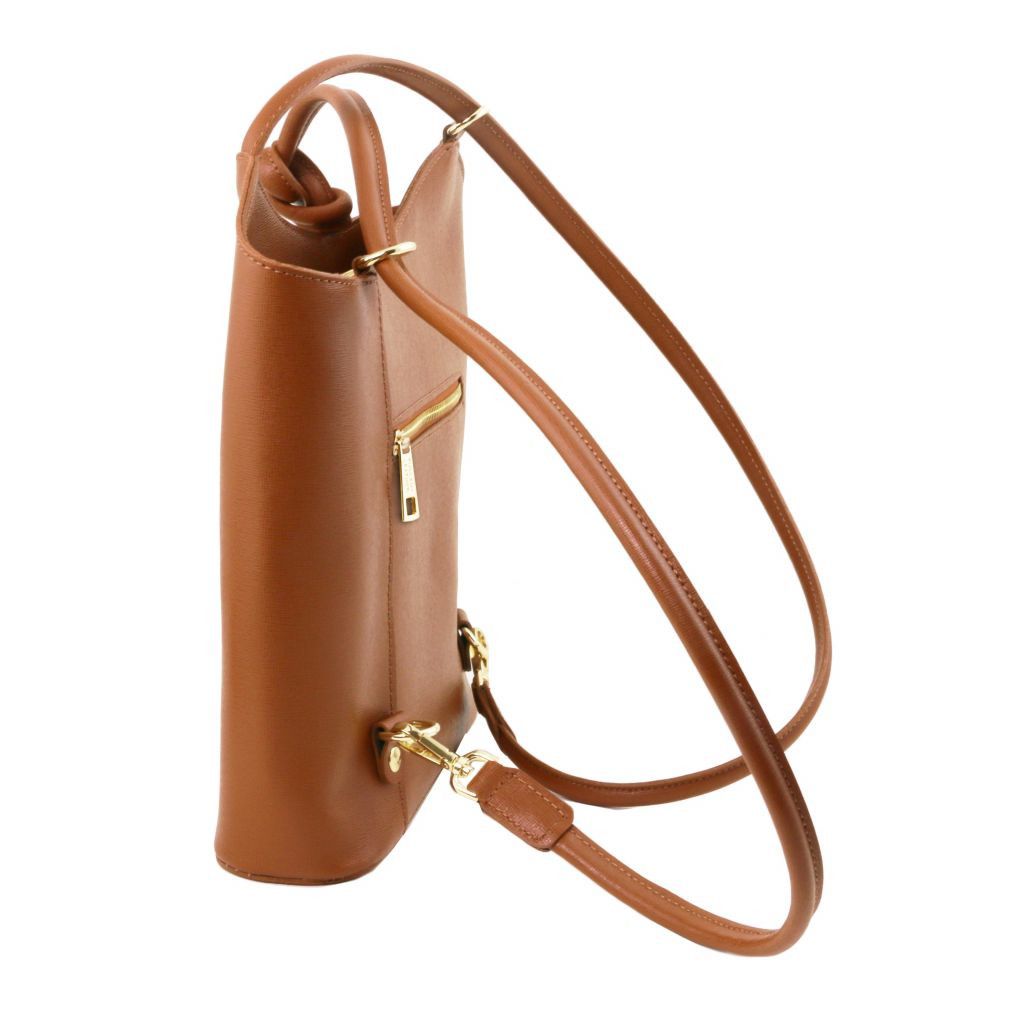 patty-saffiano-leather-convertible-backpack-shoulderbag-tl141455 - Konjakki - kuva 4