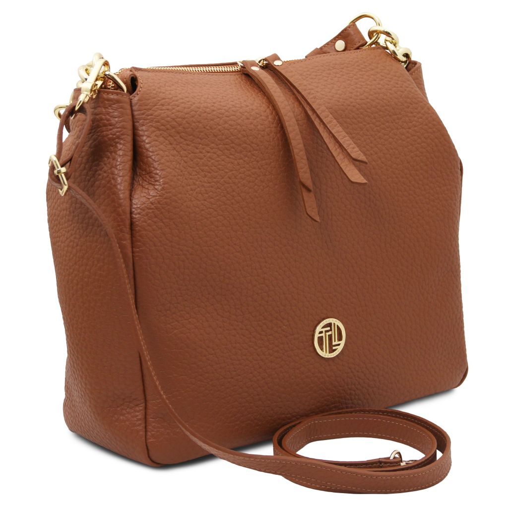 amy-soft-leather-shopping-bag-tl142385 - Konjakki - kuva 2