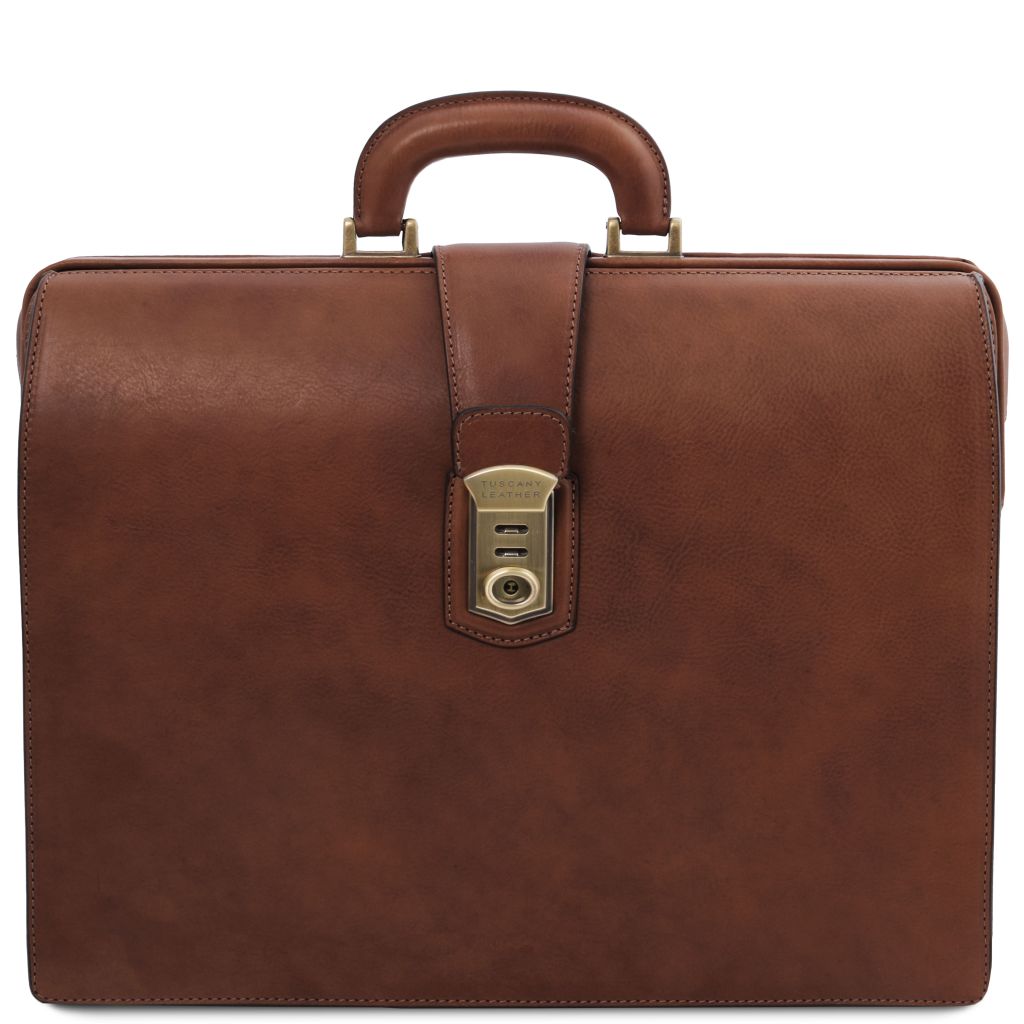 canova-leather-doctor-bag-briefcase-3-compartments-tl142352 - Ruskea