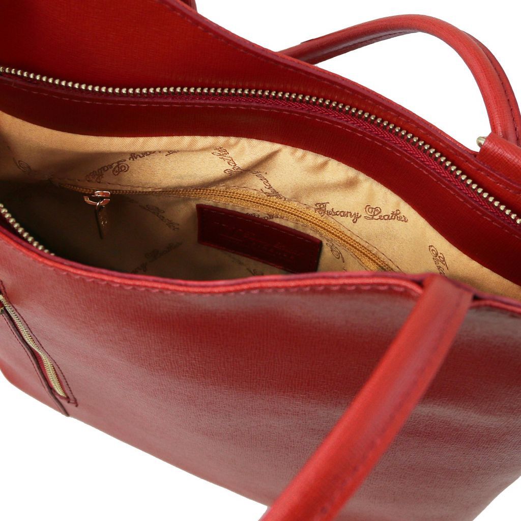 patty-saffiano-leather-convertible-backpack-shoulderbag-tl141455 - Punainen - kuva 5