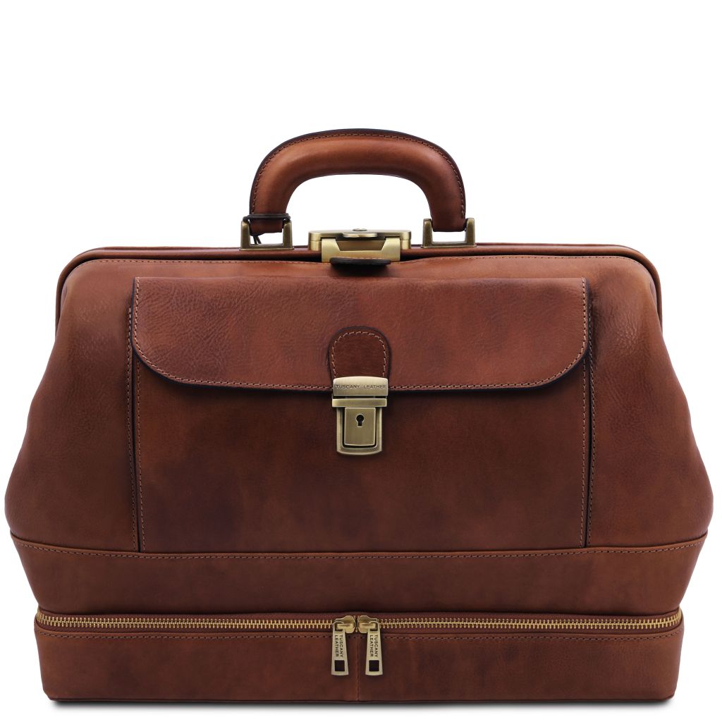 giotto-exclusive-double-bottom-leather-doctor-bag-tl142344 - Ruskea