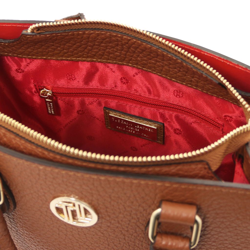 dama-leather-handbag-tl142565 - Konjakki - kuva 6
