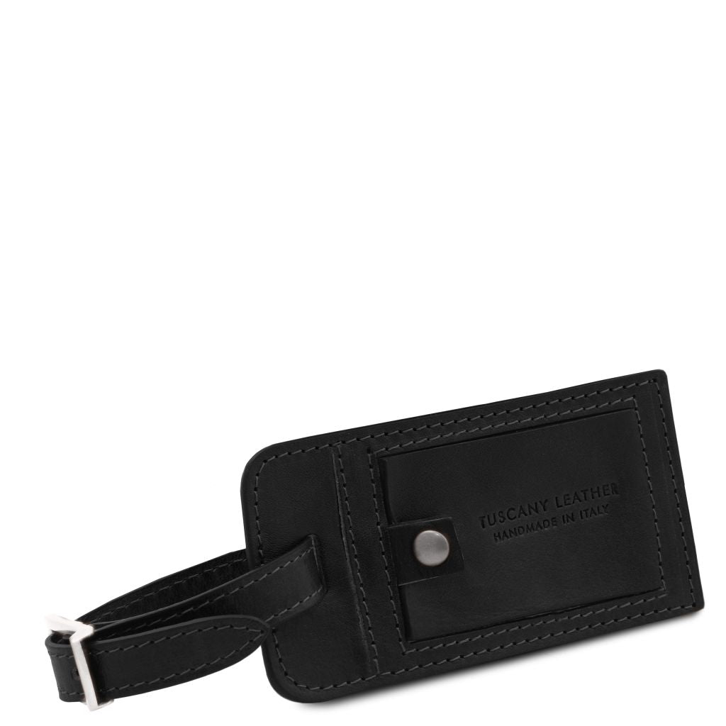 matte-leather-luggage-tag-tltagmatte - Musta