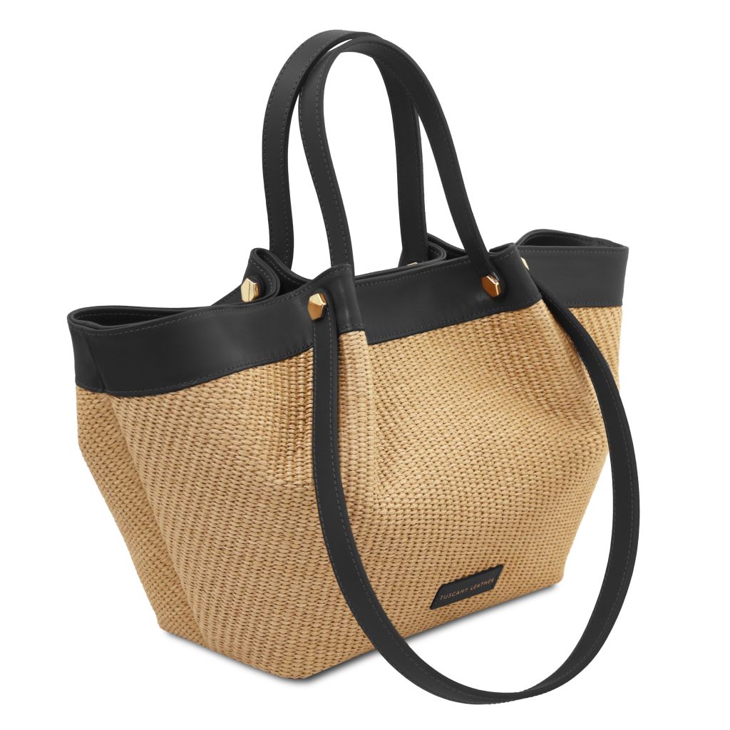 soleil-raffia-shopping-bag-tl142567 - Musta - kuva 3