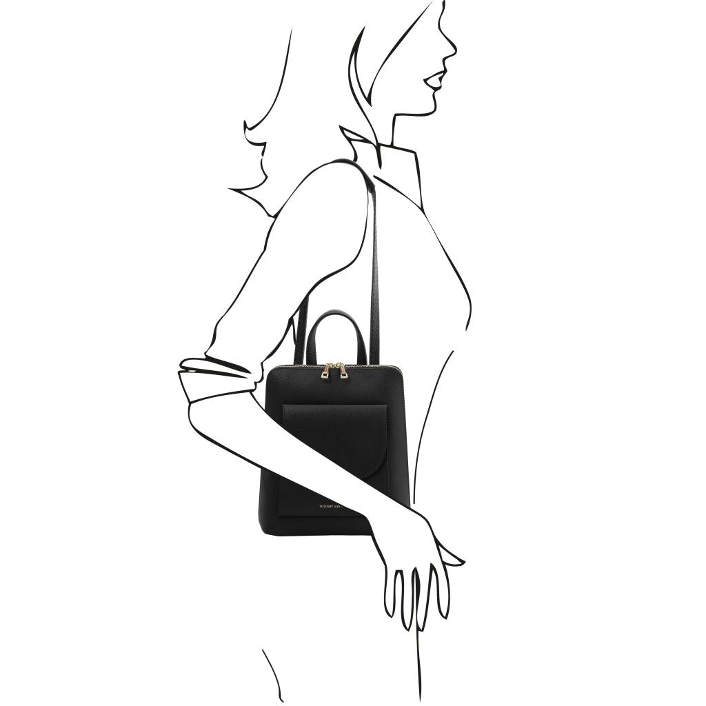 tl-bag-small-leather-backpack-for-women-tl142092 - Musta - kuva 7