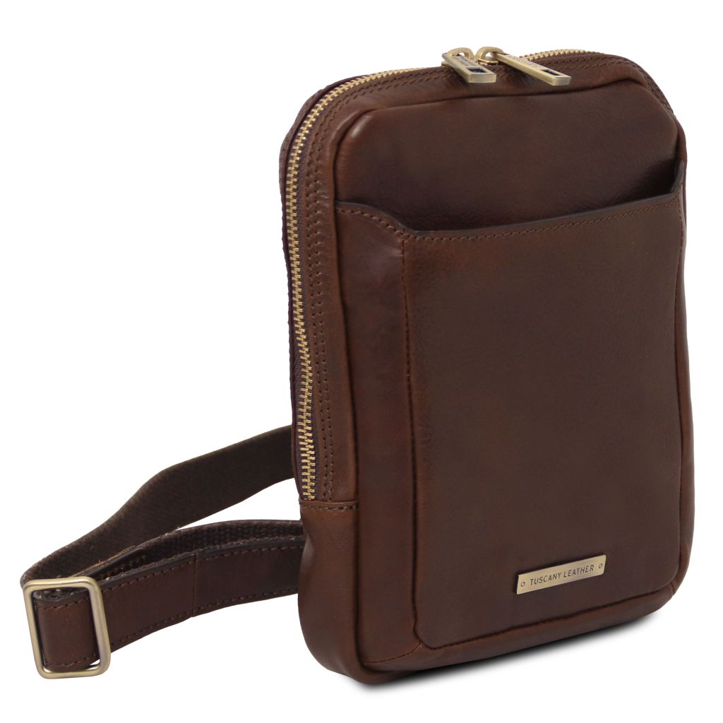 mark-leather-crossbody-bag-tl142428 - Tummanruskea - kuva 2