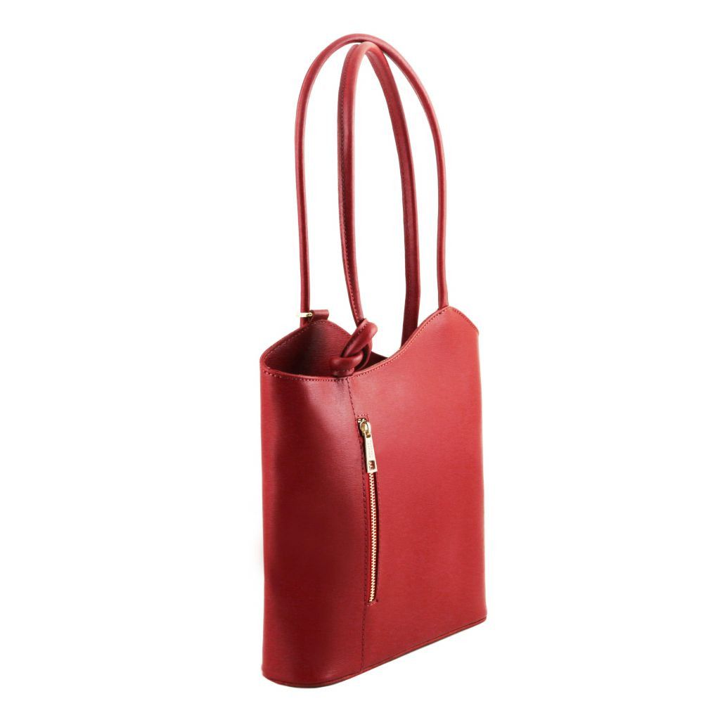 patty-saffiano-leather-convertible-backpack-shoulderbag-tl141455 - Punainen - kuva 2