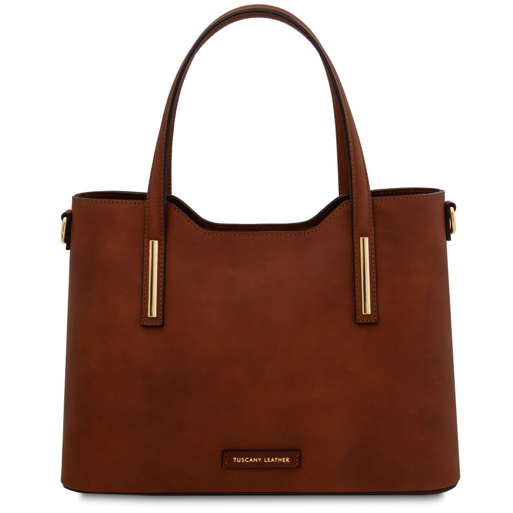 olimpia-leather-tote-tl142561 - Ruskea