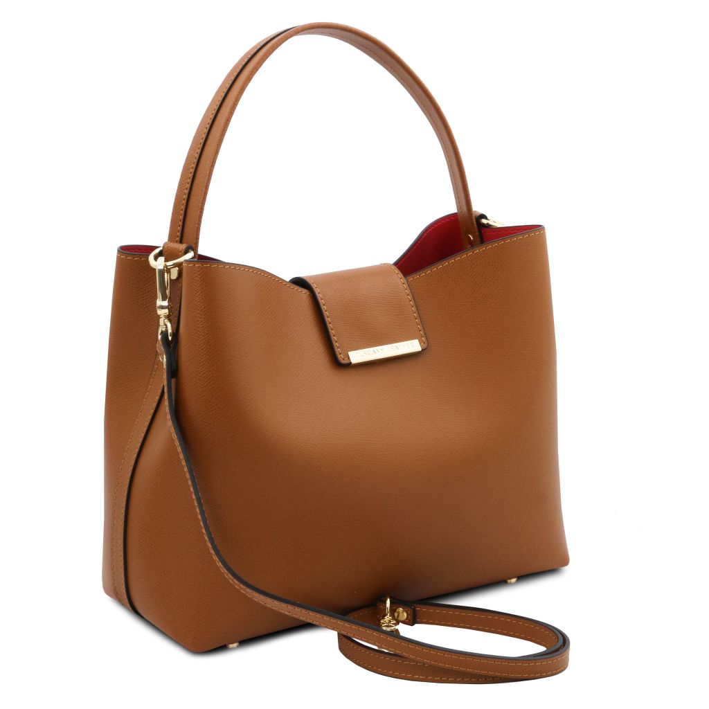 clio-leather-secchiello-bag-tl141690 - Konjakki - kuva 2