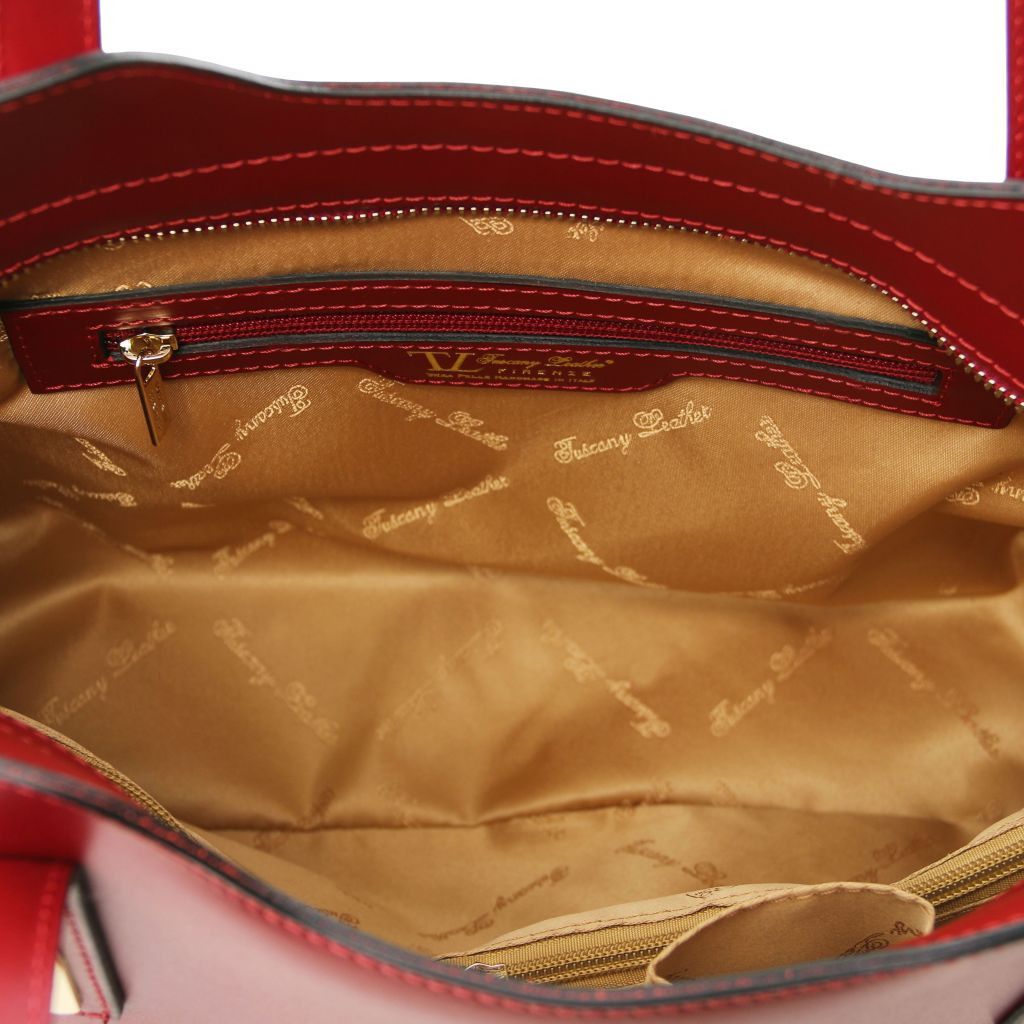 olimpia-leather-tote-tl141412 - Punainen - kuva 5
