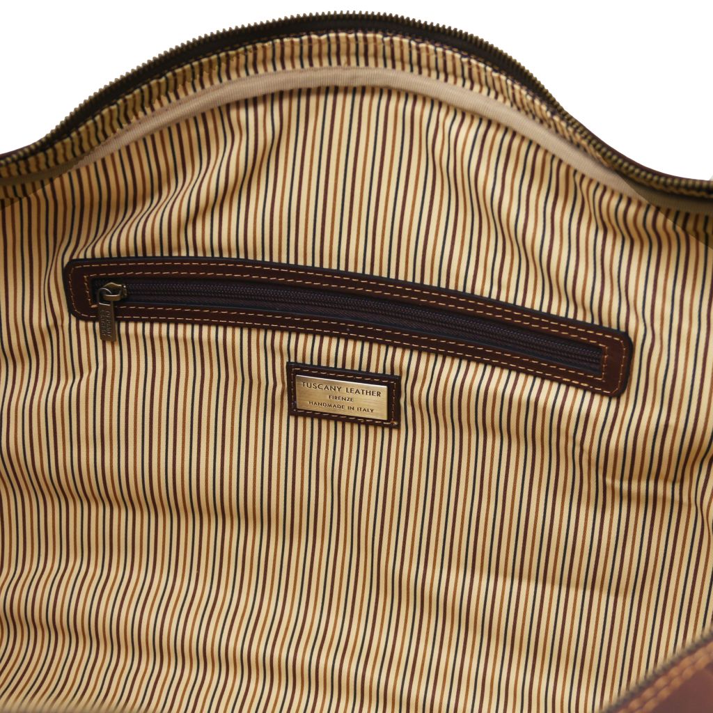 lisbona-travel-leather-duffle-bag-large-size-tl142557 - Tummanruskea - kuva 6