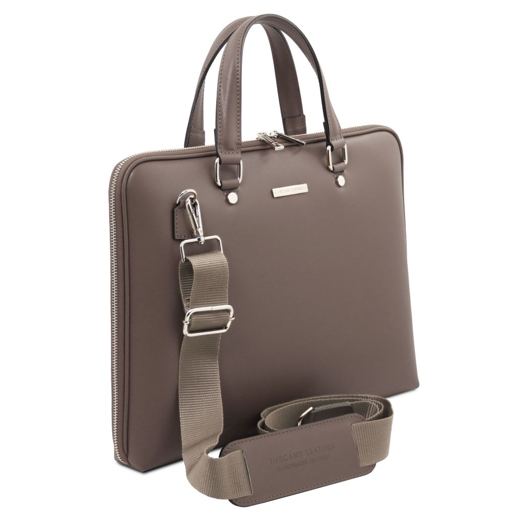 verona-saffiano-leather-business-bag-tl142547 - Tumma taupe - kuva 2