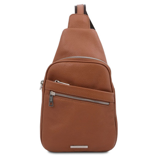 albert-soft-leather-crossover-bag-tl142022 - Konjakki