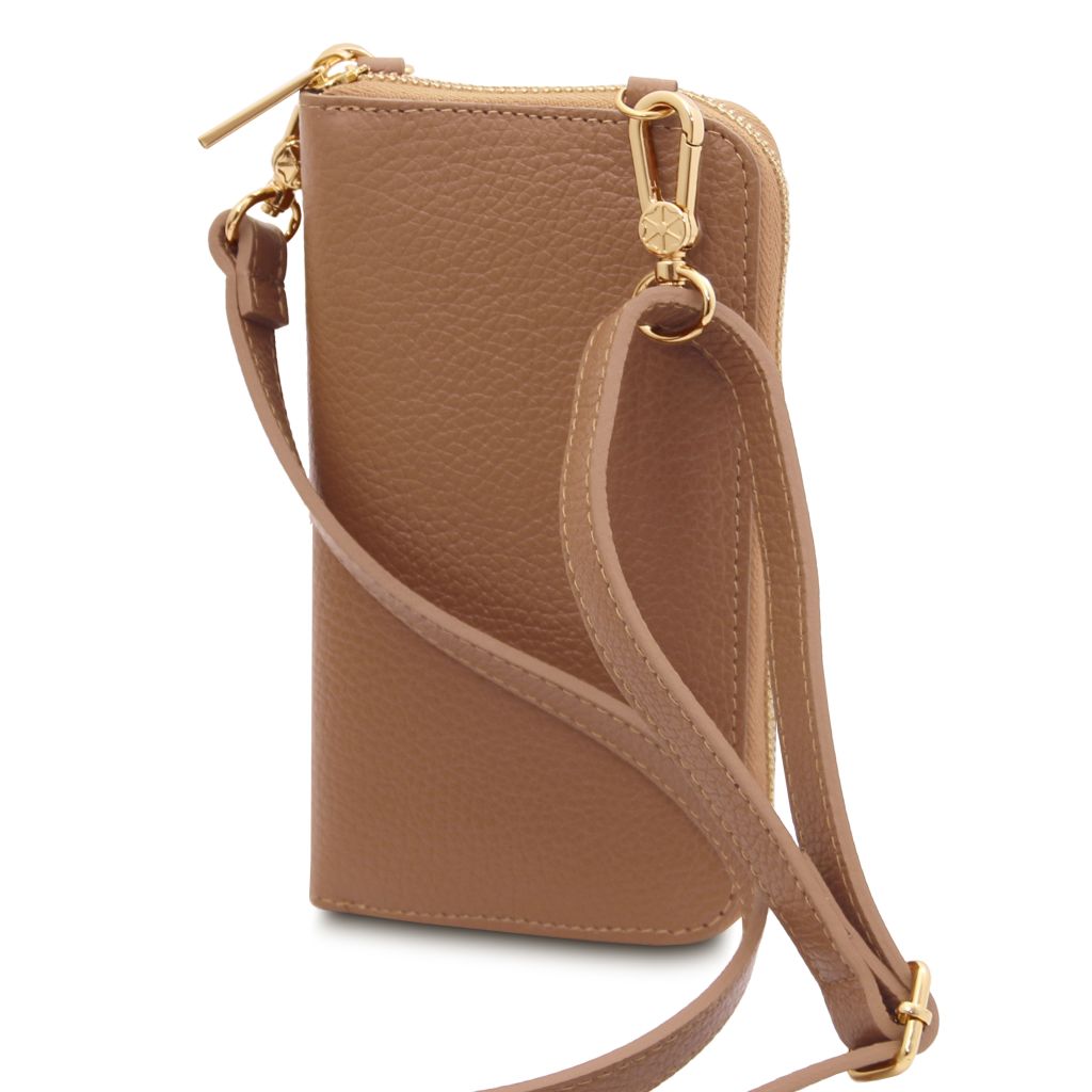 tl-bag-leather-wallet-phone-holder-with-strap-tl142323 - Karamelli - kuva 3