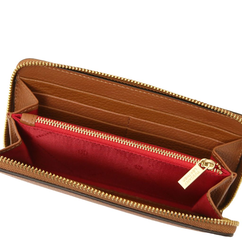 financier-exclusive-zip-around-leather-wallet-tl142485 - Konjakki - kuva 5
