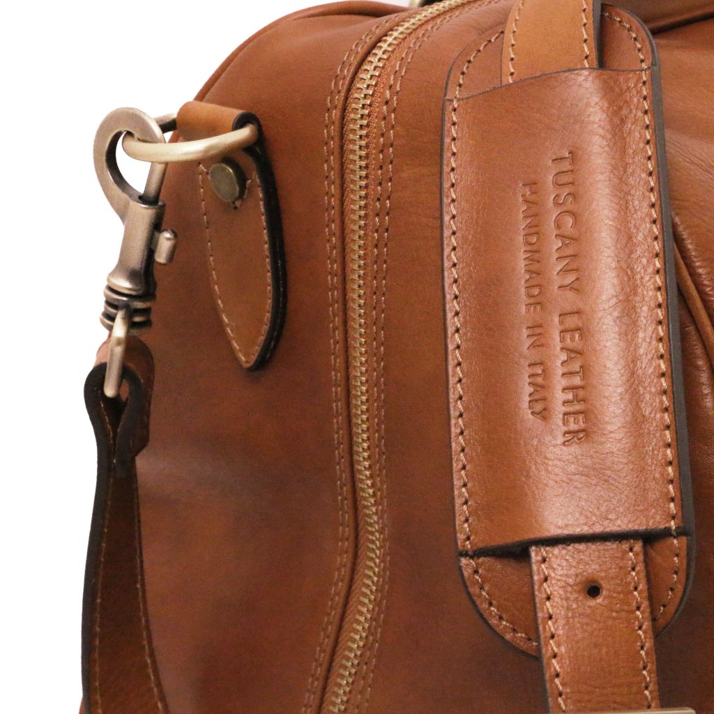 lisbona-travel-leather-duffle-bag-small-size-tl142441 - Musta - kuva 6