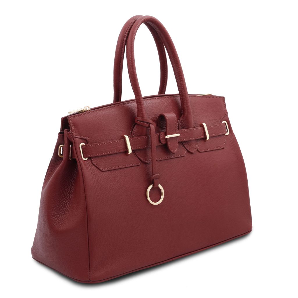 tl-bag-leather-handbag-with-golden-hardware-tl141529 - Punainen - kuva 2