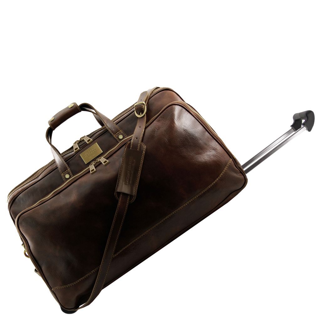 bora-bora-trolley-leather-bag-small-size-tl3065 - Tummanruskea - kuva 2