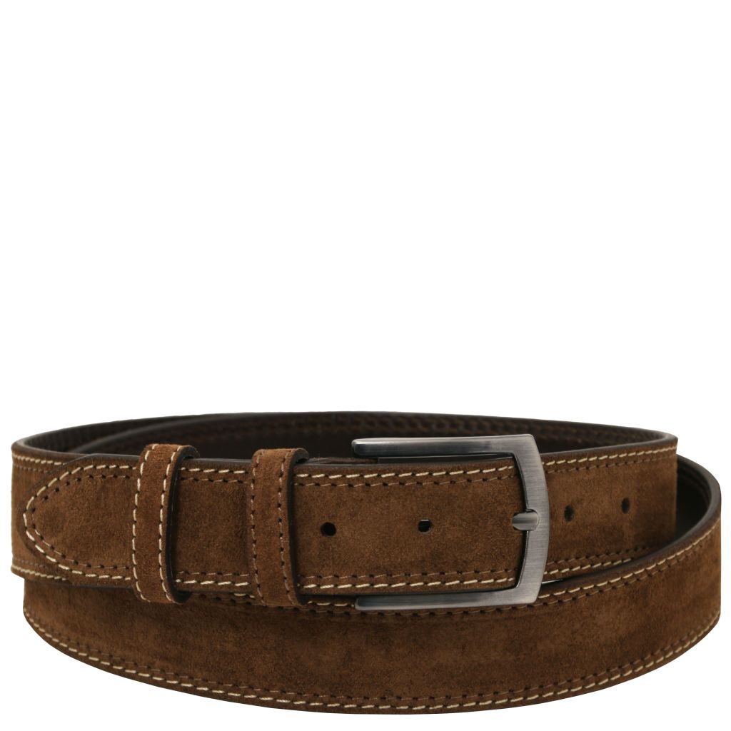 casual-suede-leather-belt-35mm-tl142537 - Ruskea