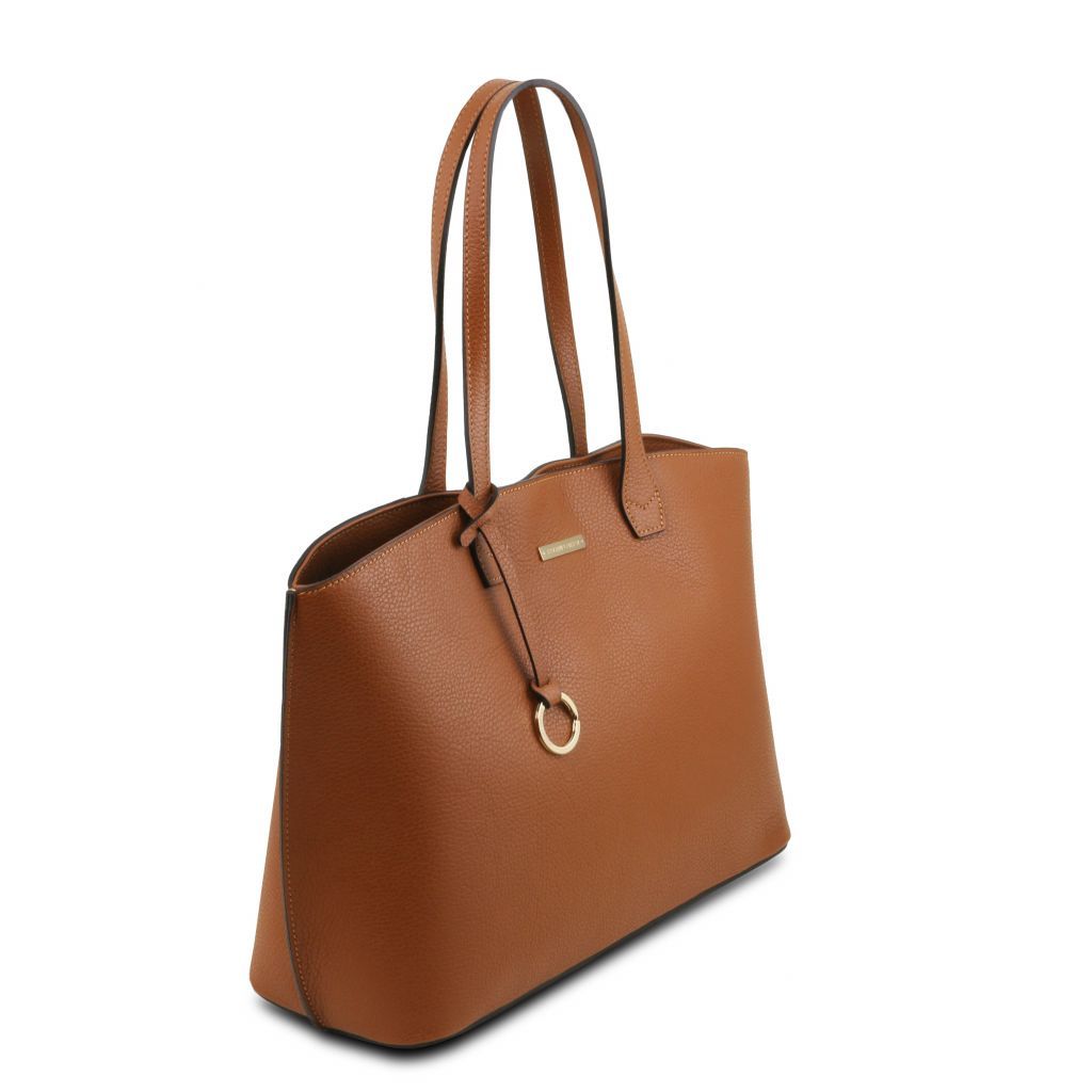 tl-bag-leather-shopping-bag-tl141828 - Konjakki - kuva 2