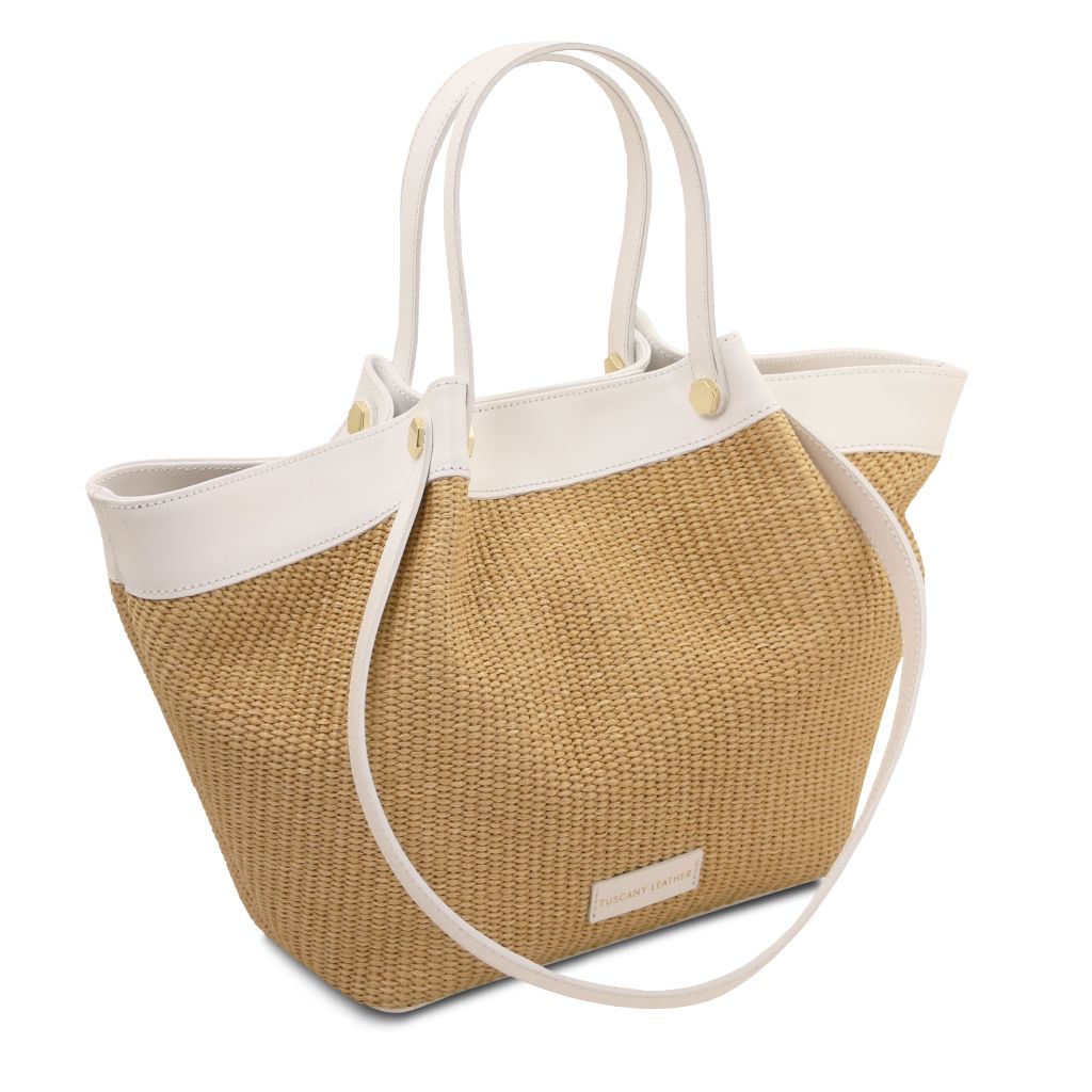 soleil-raffia-shopping-bag-tl142567 - Valkoinen - kuva 2
