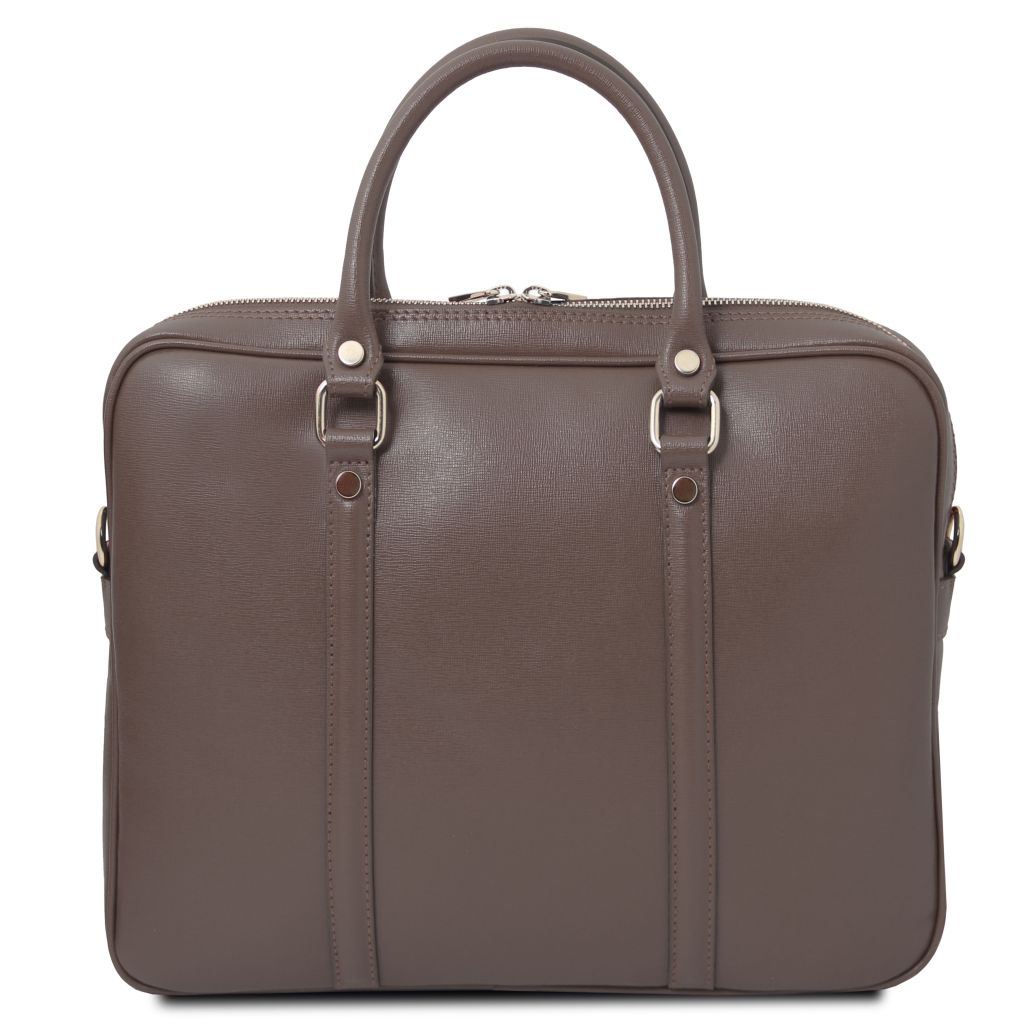 prato-exclusive-saffiano-leather-laptop-case-tl142453 - Tumma taupe - kuva 3