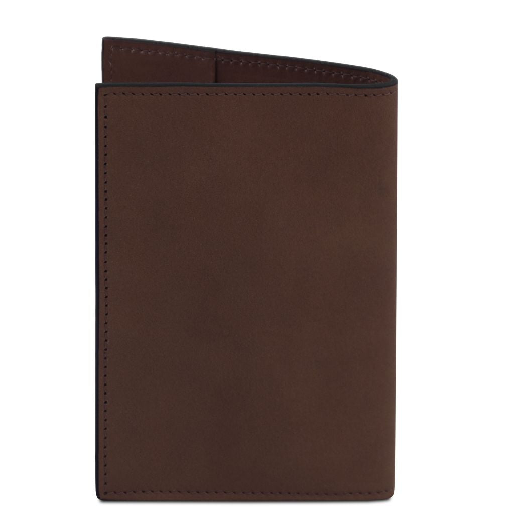 leather-passport-cover-tl142605 - Tummanruskea - kuva 3