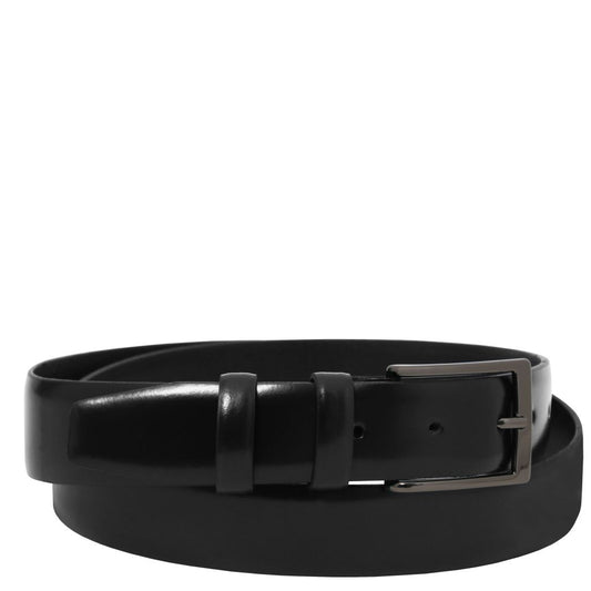 elegant-brushed-leather-belt-35mm-tl142539 - Musta