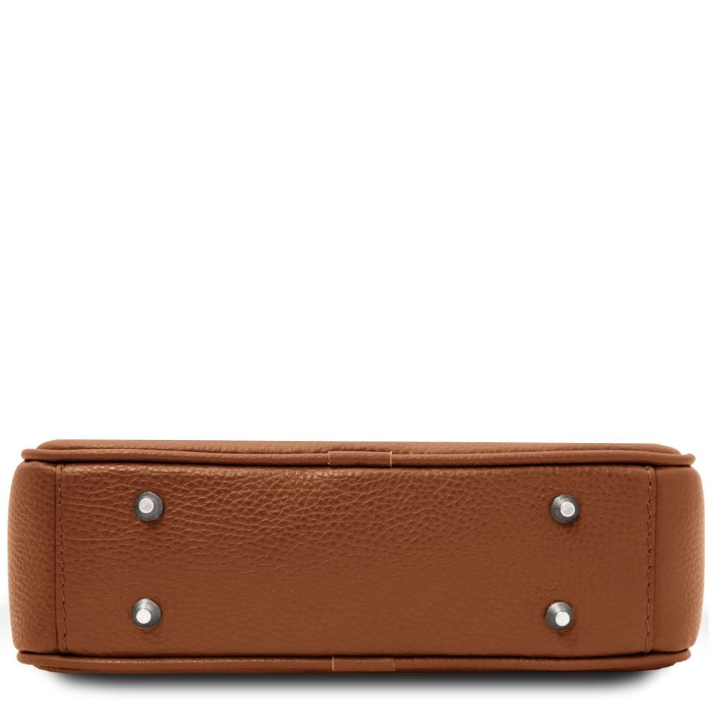 cubetto-leather-shoulder-bag-tl142499 - Konjakki - kuva 4