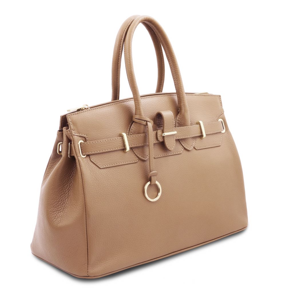 tl-bag-leather-handbag-with-golden-hardware-tl141529 - Samppanja - kuva 2