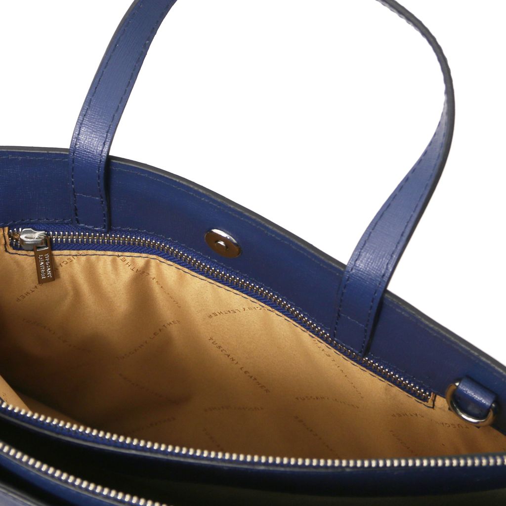 palermo-saffiano-leather-briefcase-3-compartments-for-women-tl141369 - Tummansininen - kuva 7