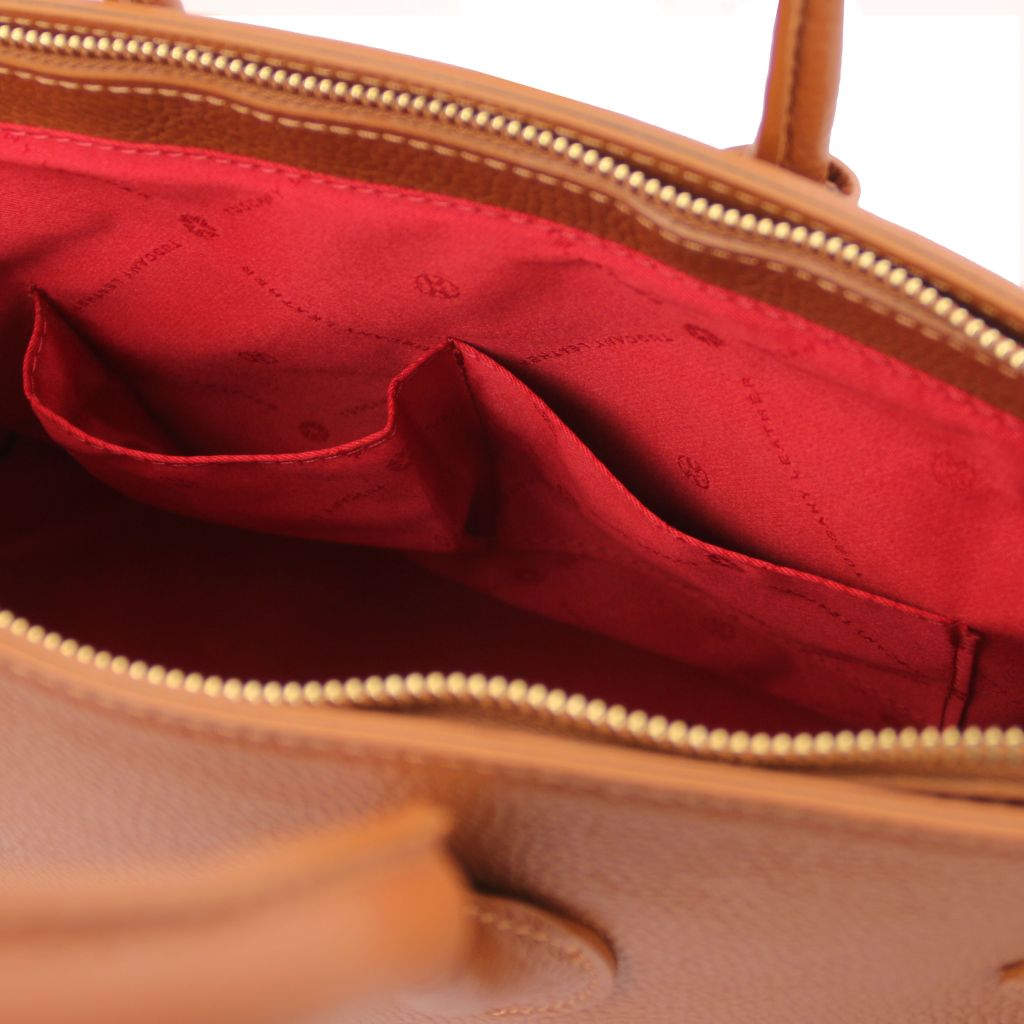tl-bag-leather-handbag-with-golden-hardware-tl141529 - Konjakki - kuva 6