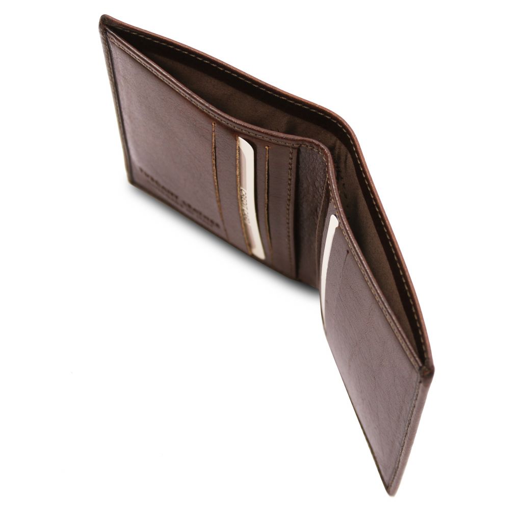 exclusive-2-fold-leather-wallet-for-men-tl142064 - Tummanruskea - kuva 3