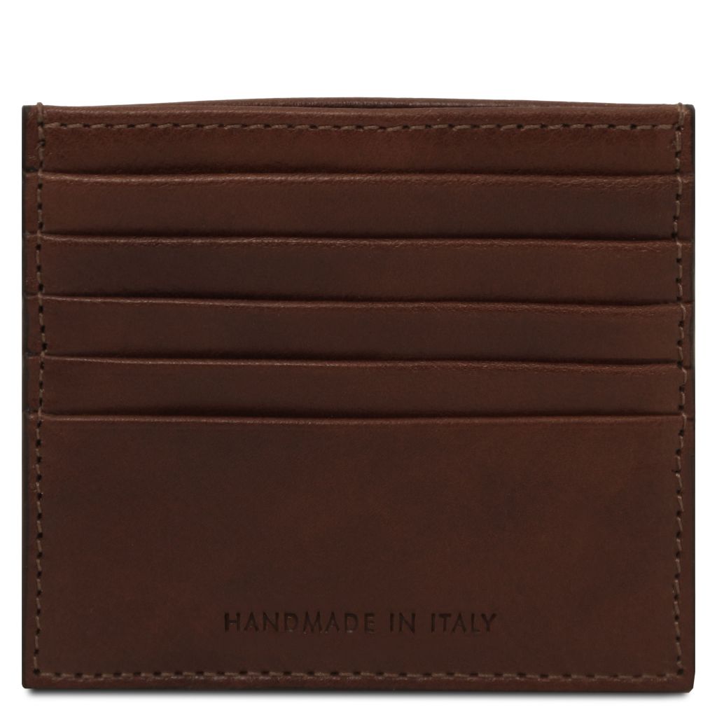 leather-credit-card-holder-tl142469 - Tummanruskea - kuva 3