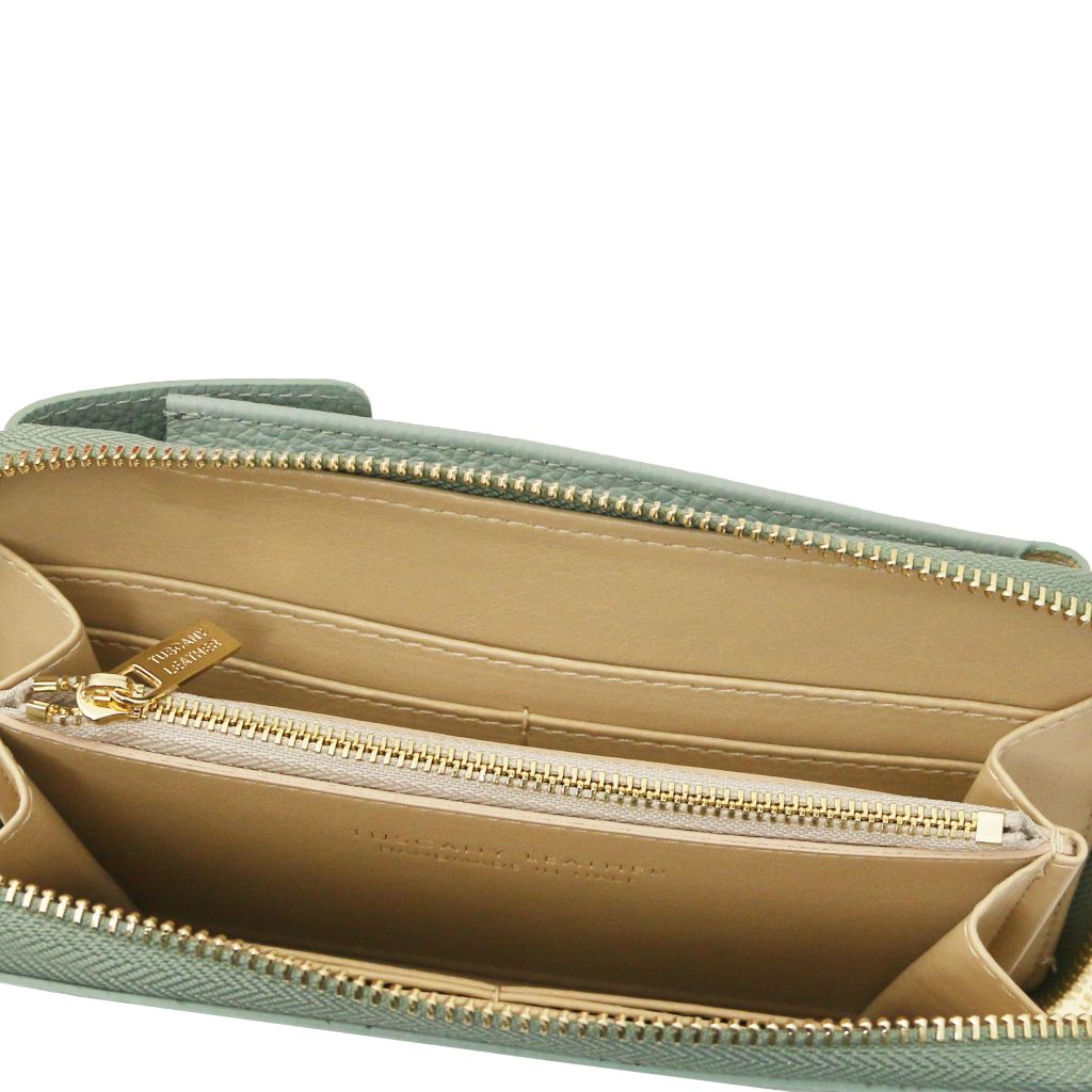 tl-bag-leather-wallet-phone-holder-with-strap-tl142323 - Mintunvihreä - kuva 5