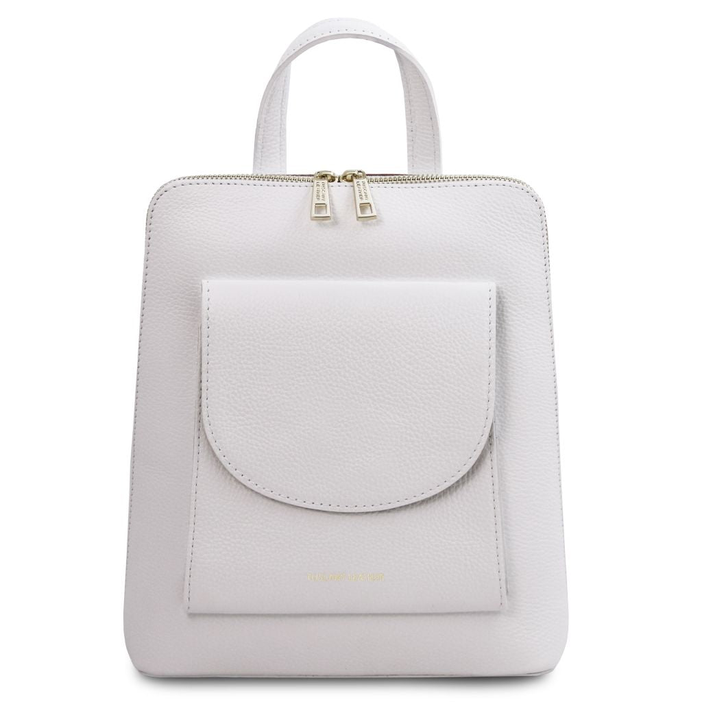 tl-bag-small-leather-backpack-for-women-tl142092 - Valkoinen