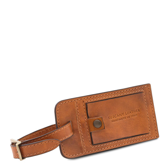 matte-leather-luggage-tag-tltagmatte - Luonnonväri