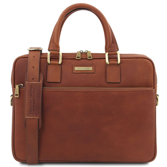 ferrara-leather-laptop-briefcase-tl142620 - Ruskea