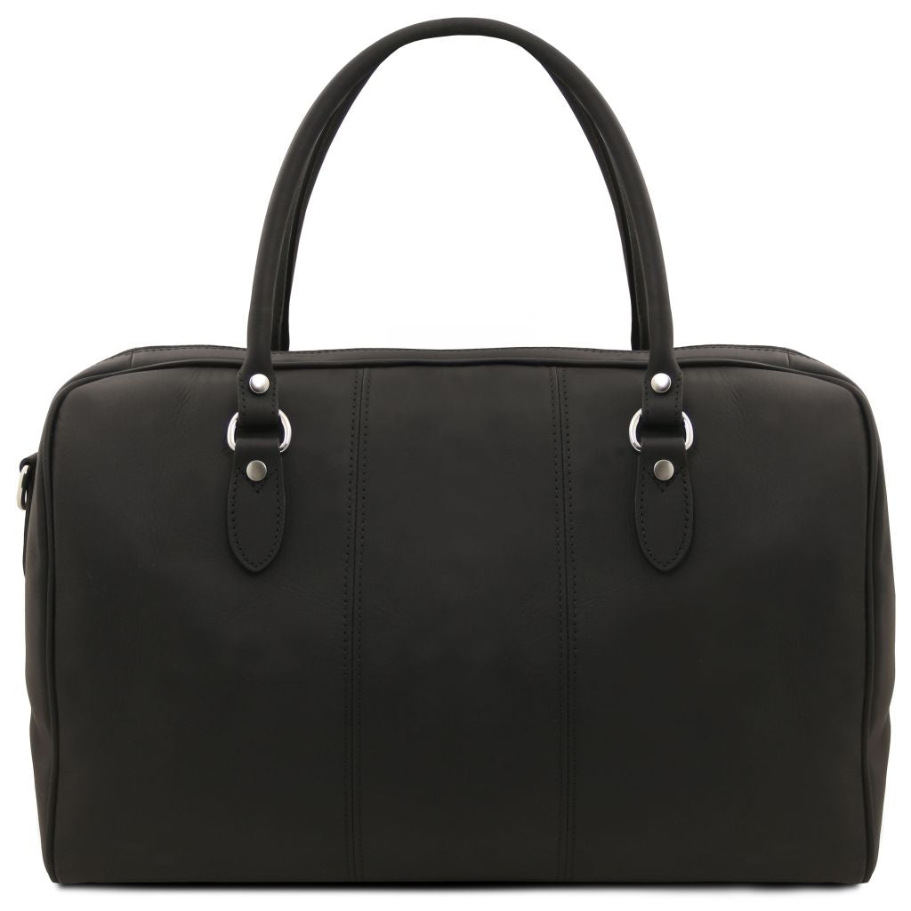 lisbona-travel-leather-duffle-bag-small-size-tl142558 - Musta - kuva 3
