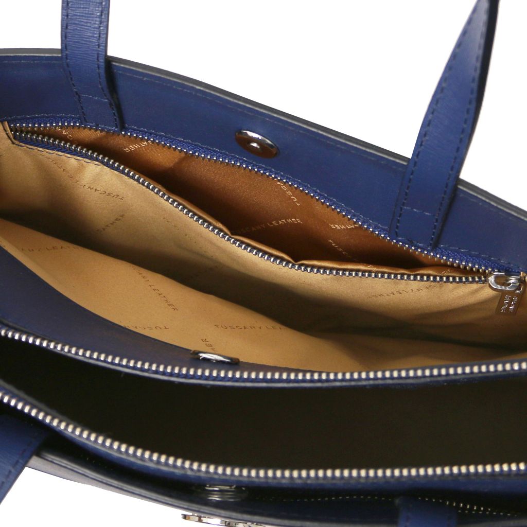 palermo-saffiano-leather-briefcase-3-compartments-for-women-tl141369 - Tummansininen - kuva 8