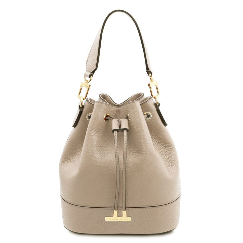 tl-bag-leather-bucket-bag-tl142146 - Vaalea taupe