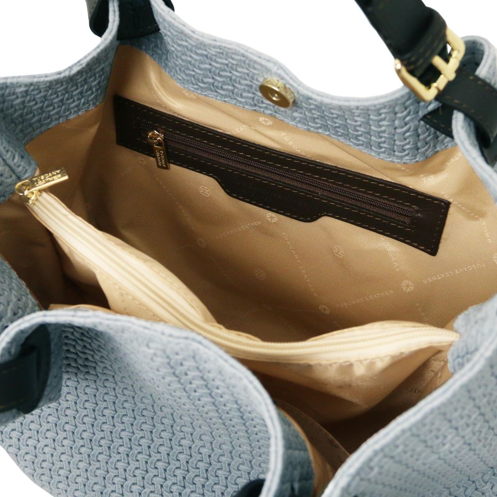 tl-keyluck-woven-printed-leather-shopping-bag-tl141573 - Vaaleansininen - kuva 4