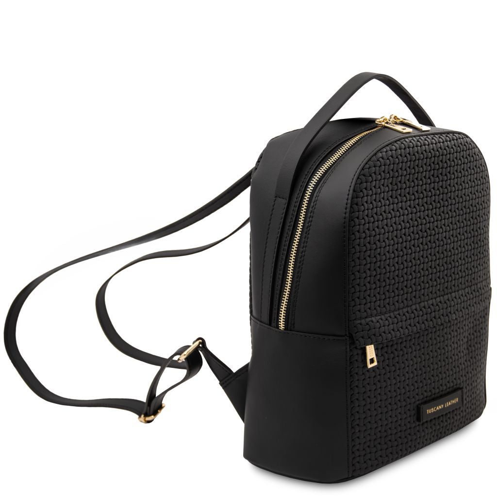 dedalo-woven-printed-leather-backpack-tl142576 - Musta - kuva 2