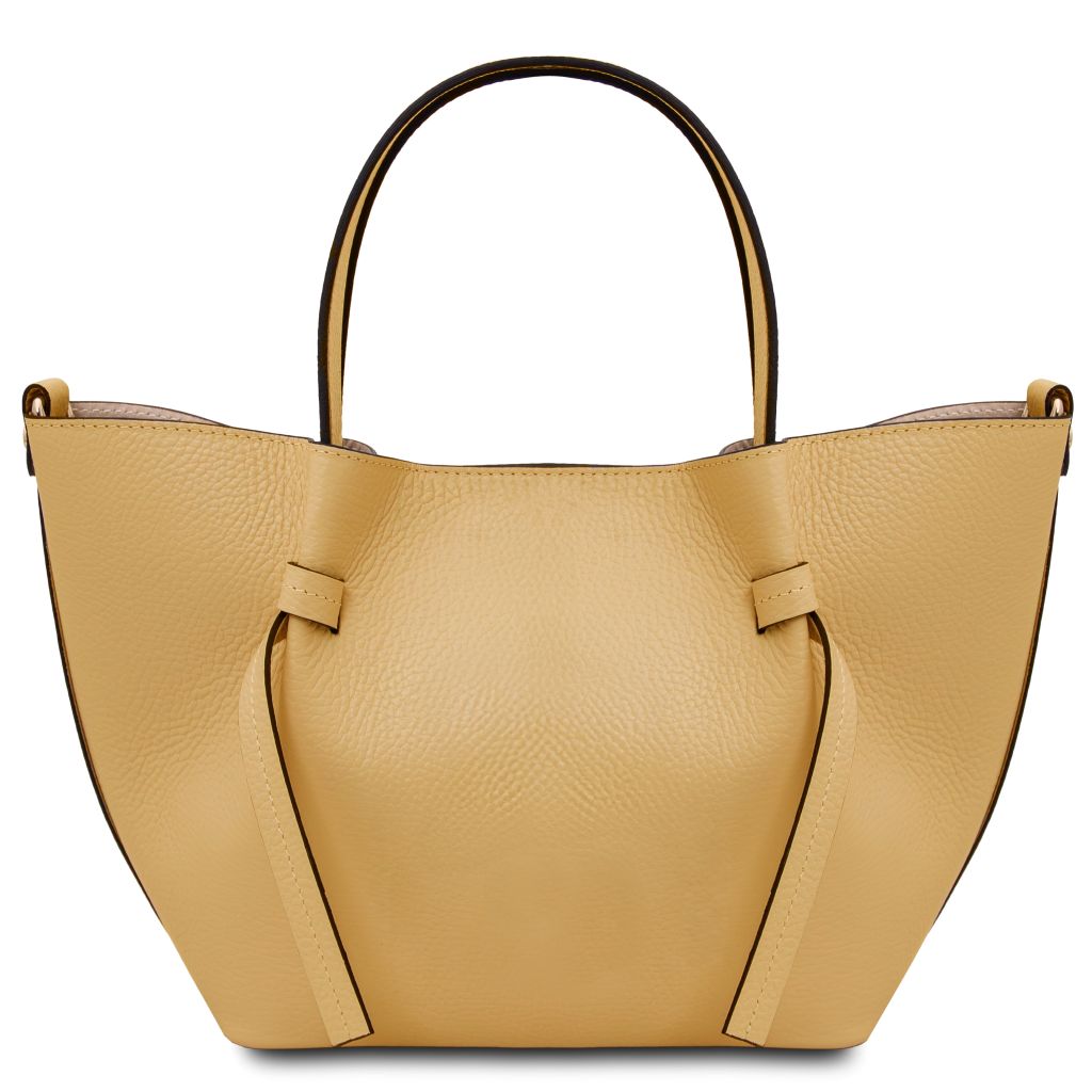 legame-leather-handbag-small-size-tl142482 - Pastellinkeltainen - kuva 3
